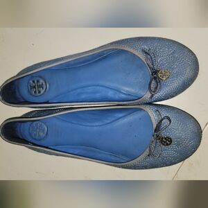 Tory Burch Blue Ballet Flats